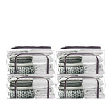 JD Fresh 4 Peices Wardrobe organizer for clothes, Storage box for Clothes for wardrobe, Cloth Storage Box, Storage Basket, Full Transparent, Pack of 4 PCS, Polyvinyl Chloride (PVC)