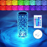 JD FRESH Crystal Lamp for Bedroom, RGB Lights Lamp Home Decor, Night Lamp, Geometry Lamp, Crystal Rose Lamp, Loona Lamps for Home Decoration, Dining Table lamp, Led Crystal Rose Touch Lamp(Pack of 1)