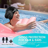 JD Fresh Swimming Cap with Ear Cover Silicone Made Waterproof Swimming Cap for Men & Women with Long Hair & Adults Color Black