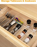 JD FRESH Drawer Storage Organizer Tray Set (7 PCs), Makeup Organizer, Desk Drawer Divider Organizer, Plastic Acrylic Multi Storage Drawer Organizer Tray