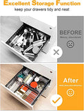JD FRESH Drawer Storage Organizer Tray Set (7 PCs), Makeup Organizer, Desk Drawer Divider Organizer, Plastic Acrylic Multi Storage Drawer Organizer Tray