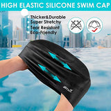 JD Fresh Swimming Cap with Ear Cover Silicone Made Waterproof Swimming Cap for Men & Women with Long Hair & Adults Color Yellow