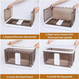 JD FRESH 2 Units Foldable Plastic Cabinet for Storage Wardrobe for Clothes Plastic Cupboard for Clothes, Plastic Cloth Rack for Storage Clothes Storage Cabinet Plastic Modular Drawer Storage Box