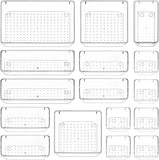 Plastic felt organizer-16 pieces