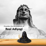 Adiyogi Statue with Rudraksh Mala/Resin Car Dashboard Idols/Lord Shiva for Pooja/Shivratri Gift/Decor/Shiv Murti/Mahadev Statues/Decorative Items for Home/Office(Black)