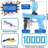 JD FRESH Electric Operated Gel Blaster Gun Automatic Toy Gun for Kids Toy Gun High Speed Upto 50 Feet Range Including 10000 Gel Balls, Color Blue