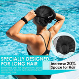 JD Fresh Swimming Cap with Ear Cover Silicone Made Waterproof Swimming Cap for Men & Women with Long Hair & Adults Color Red