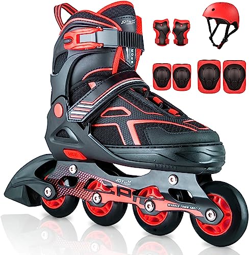 4 wheel skates w kits-red-L