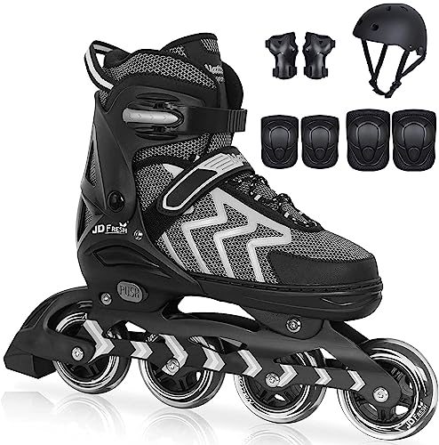 4 wheel skates w kits-black-M