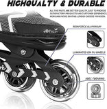 JD Fresh 4 Wheel Inline Skates Skating Shoes for Boys and Girls Age 10 to 14 Years Liner Roller Skates for Kids