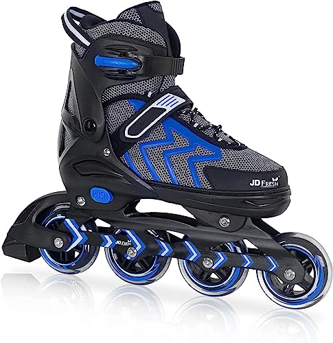 4 wheel skates -blue-M