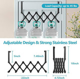 JD FRESH 3 Pieces Over The Door Hanger, Cloth Hanger for Door, Door Hangers for Clothes, Hanger for Clothes Hanging, Bathroom Hangers for Clothes Steel - 6 Hooks Each