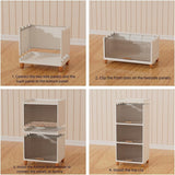 JD FRESH 3 Tier Foldable Plastic Rack for Storage/Kitchen Cupboard/Versatile and Sturdy Wardrobe for Clothes/Multipurpose Storage Organizer/Closet for Bedroom/Living Room/Laundry Room (Transparent)