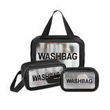 JD FRESH 3 Pieces Transparent Makeup Organizer Pouches/Makeup Bag for Women/Cosmetic Pouch/Toiletry Kit Bag for Travel(Large-Medium-Small)