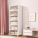 JD FRESH 6 Tier Foldable Plastic Rack for Storage/Kitchen Cupboard/Versatile and Sturdy Wardrobe for Clothes/Multipurpose Storage Organizer/Closet for Bedroom/Living Room/Laundry Room (Transparent)