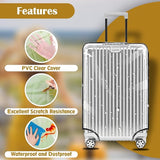 JD FRESH Combo of 3 Trolley Bag Cover/Suitcase Bag Cover/Waterproof Dustproof Luggage Cover/Zippered Clear PVC Suitcase Covers Protectors (28 inch, 24 inch, 20inch)