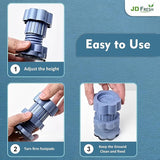 JD FRESH Washing Machine Vibration Pads/Bracket Base for Washing Machine/Refrigerator Stand with Height Adjustment Feet/Washing Machine Stand/Floor Trays/Stands with Anti-Slip Rubber (4 Pcs Set)