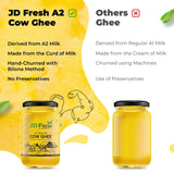 JD FRESH A2 Gir Cow Ghee /Pure Cow Ghee/Traditional Bilona Method/Pure and Healthy Immunity Booster, Natural, Fresh Desi Cow Ghee